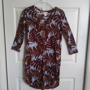 H&M Havana Style Tropical Pattern 3/4 Dress